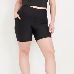 Old navy power soft high rise bike shorts with pockets on both sides size XL